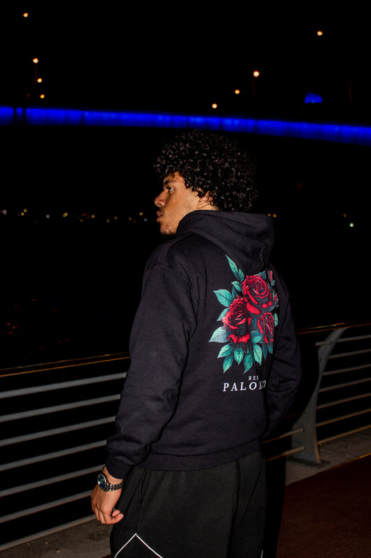 Flore Éternelle Hoodie – Onyx